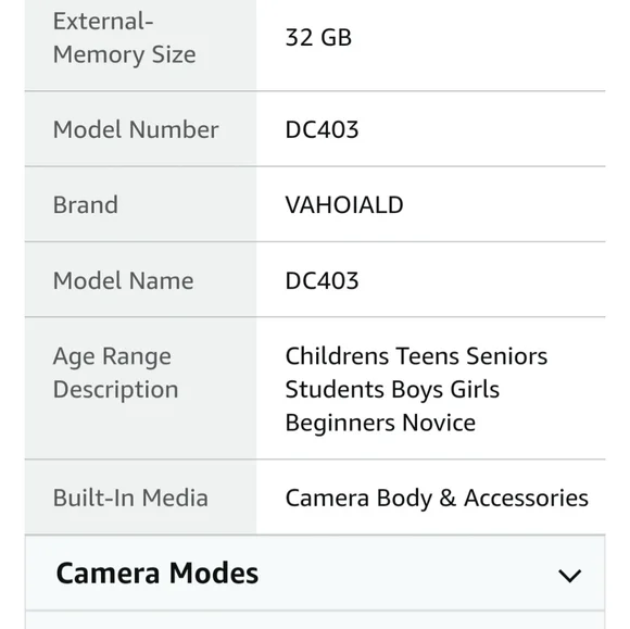 501 Digital Camera,FHD 1080P Digital Camera for Kids with 32GB SDCard Compact ♥ - Picture 15 of 16